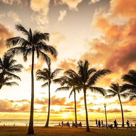 ホノルルAqua Palms Waikiki Ocean View Lanai Parking Includedアパートメント エクステリア 写真