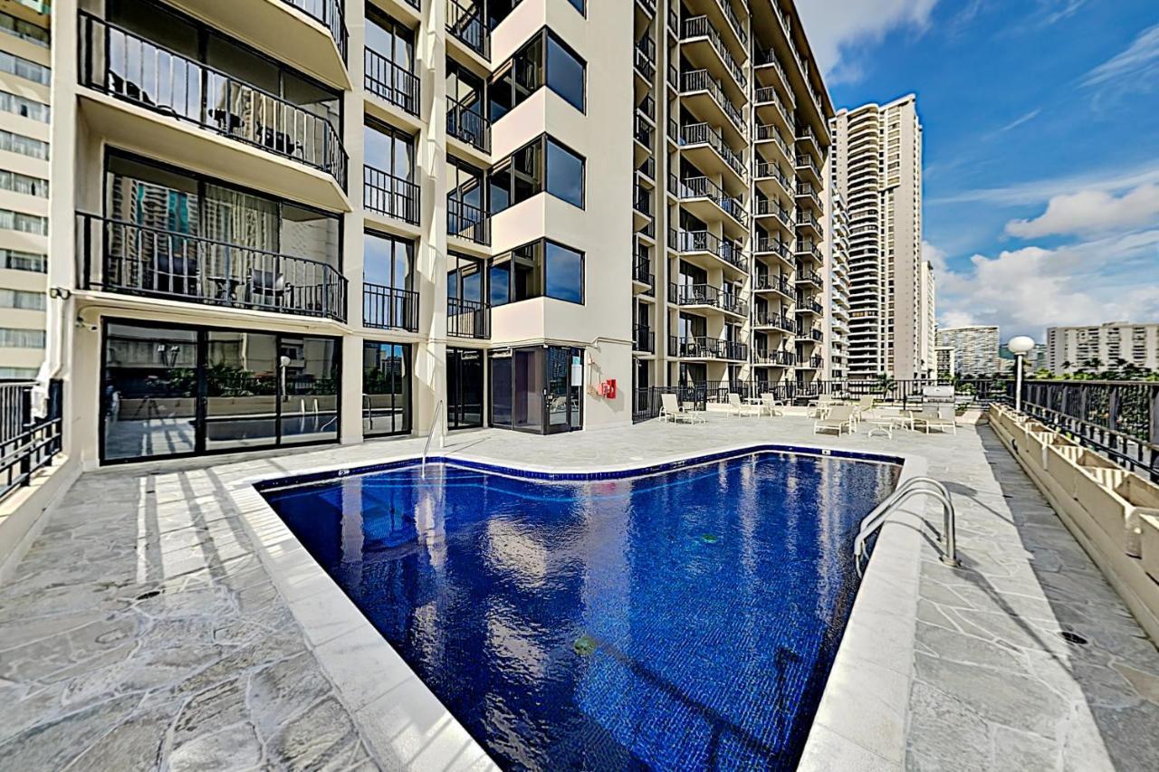 ホノルルAqua Palms Waikiki Ocean View Lanai Parking Includedアパートメント エクステリア 写真